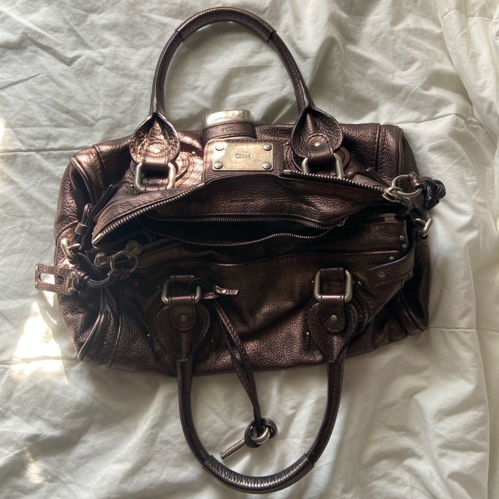 Chloe Paddington Brown Metallic Bag